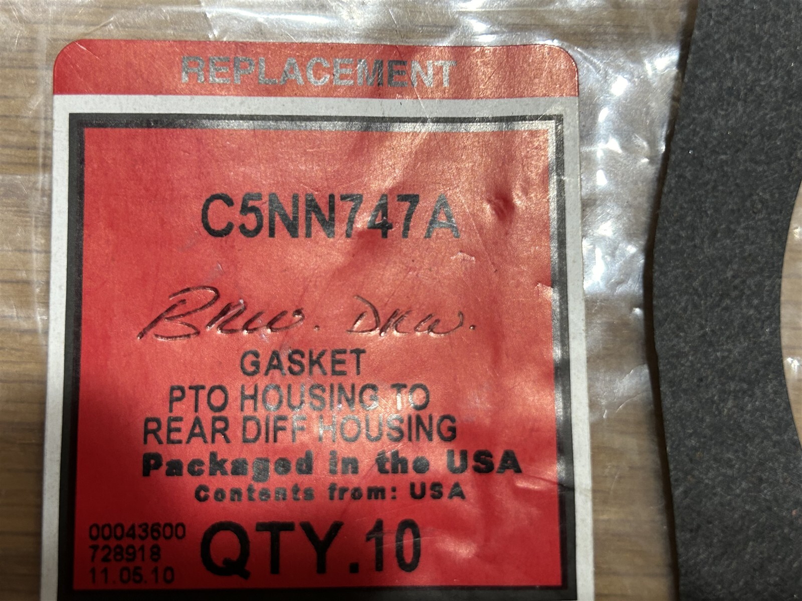 Tisco New Old Stock Part # C5NN747A PTO HOUSING TO REAR DIFF HOUSING