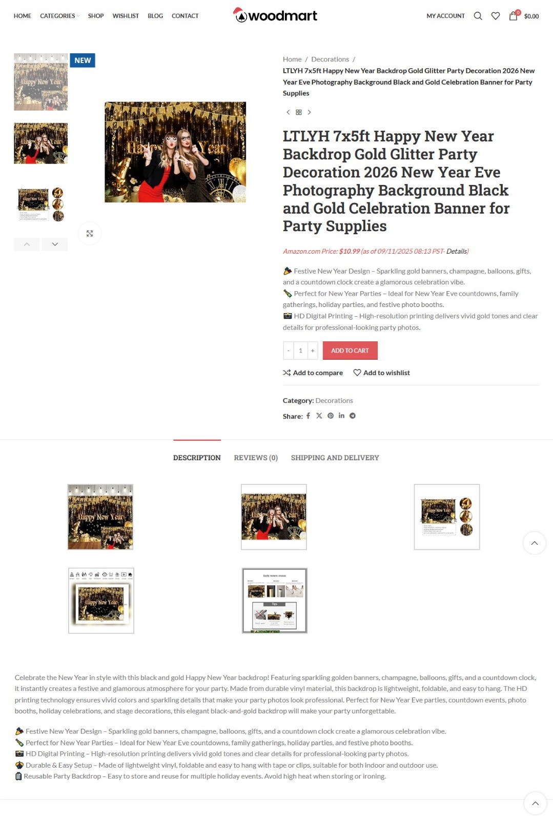 Christmas & Holiday Gift Shop Website, Affiliate / Drop Shipping/ eCommerce