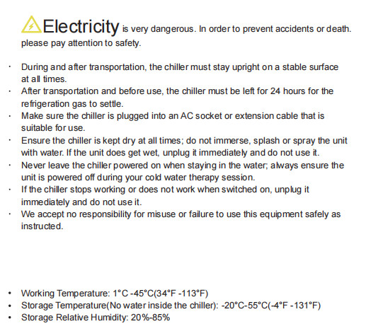 Water Chiller 1/3 HP Home Use Cold Plunge Ice Bath Machine Muscle Recovery