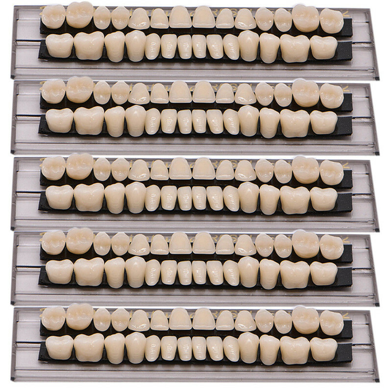 15 Sets Denture 23# Shade A2 Acrylic Resin Full Set Teeth Upper Lower Dental US