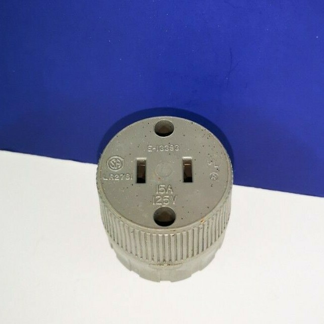 5 x Leviton VINYL HD Female Connector PARALLEL Plug 15A 125V NEMA 1-15R NEW 610L