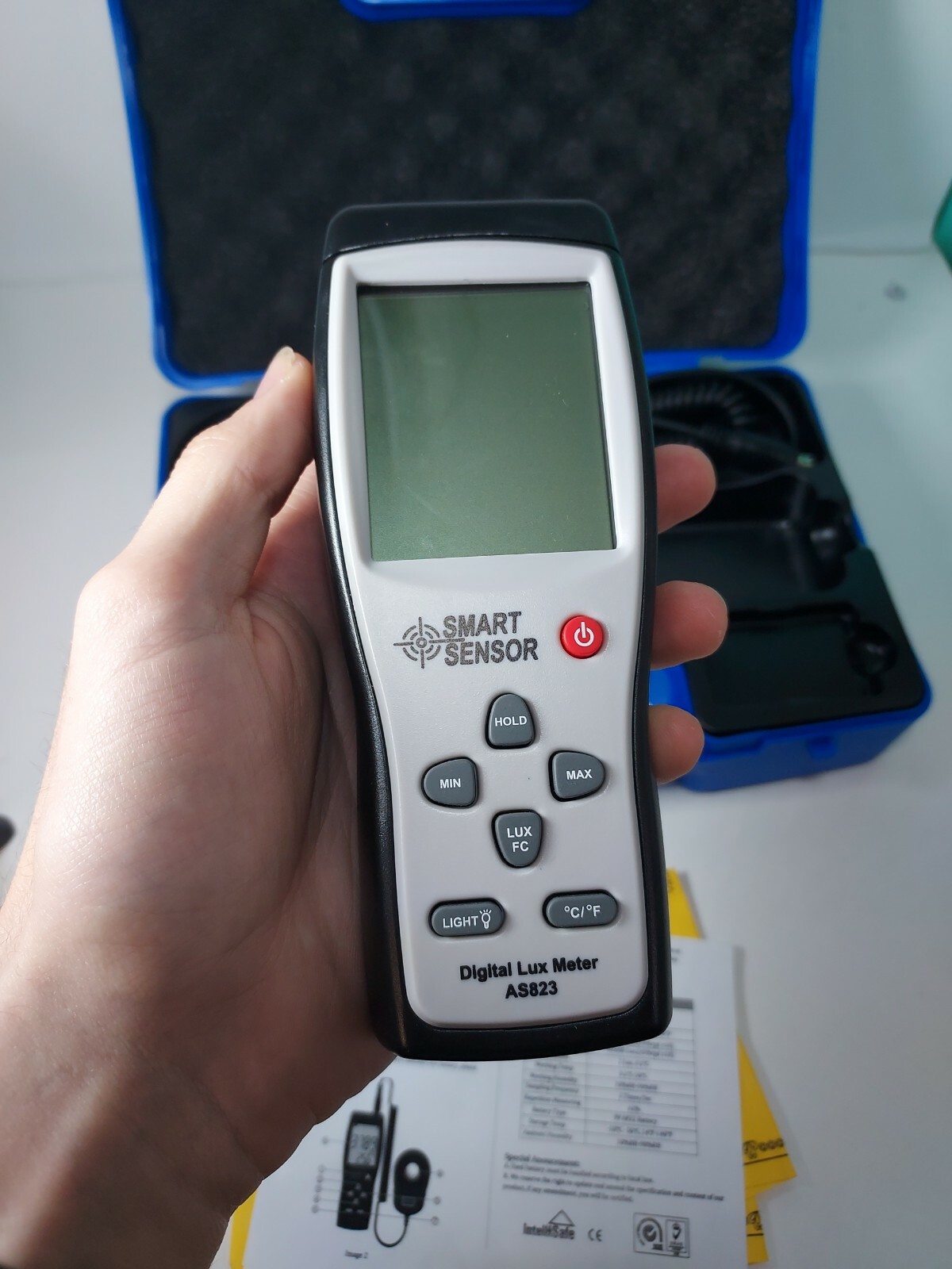 Smart Sensor AS823 Digital Lux Illuminance Flow Meter Light 1-200,000LUX mz