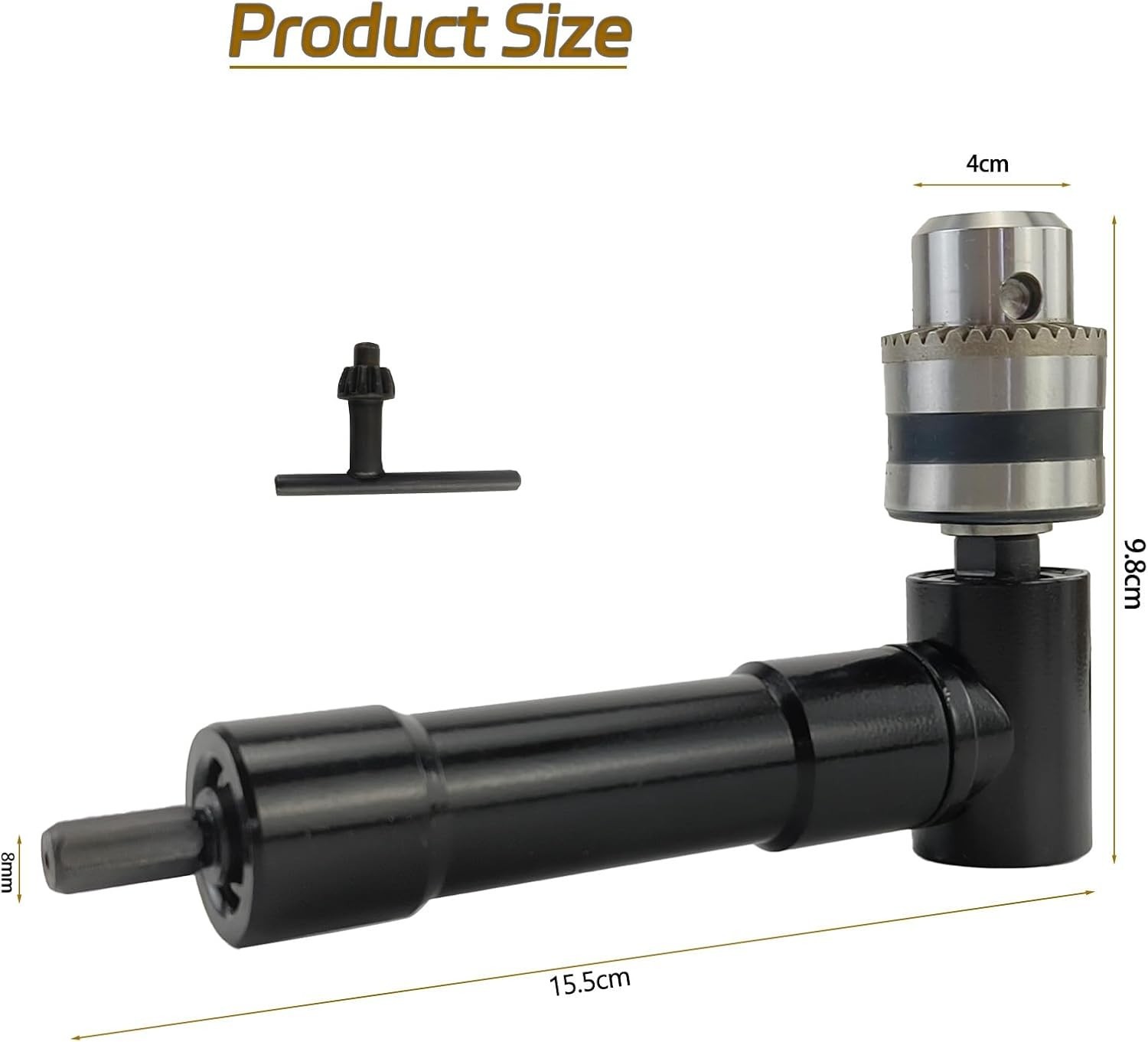 Right Angle Attachment 90 Degree Cordless Right Angle Drill Adapter with 3/8″