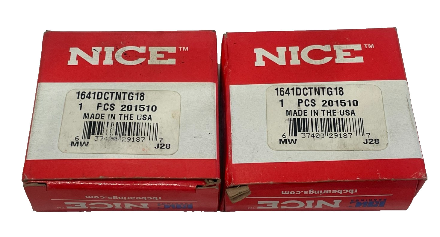 NEW LOT OF 2 RBC BEARINGS 1641DCTNTG18 RADIAL BEARING