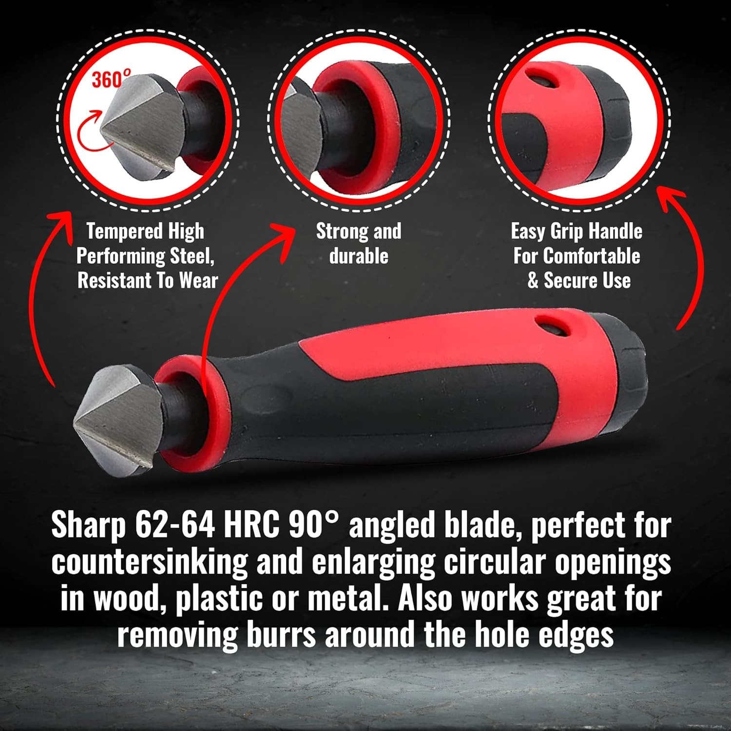 AFA Tooling Deburring Countersink Reamer Tool with 15 Blade for PVC Copper Resin