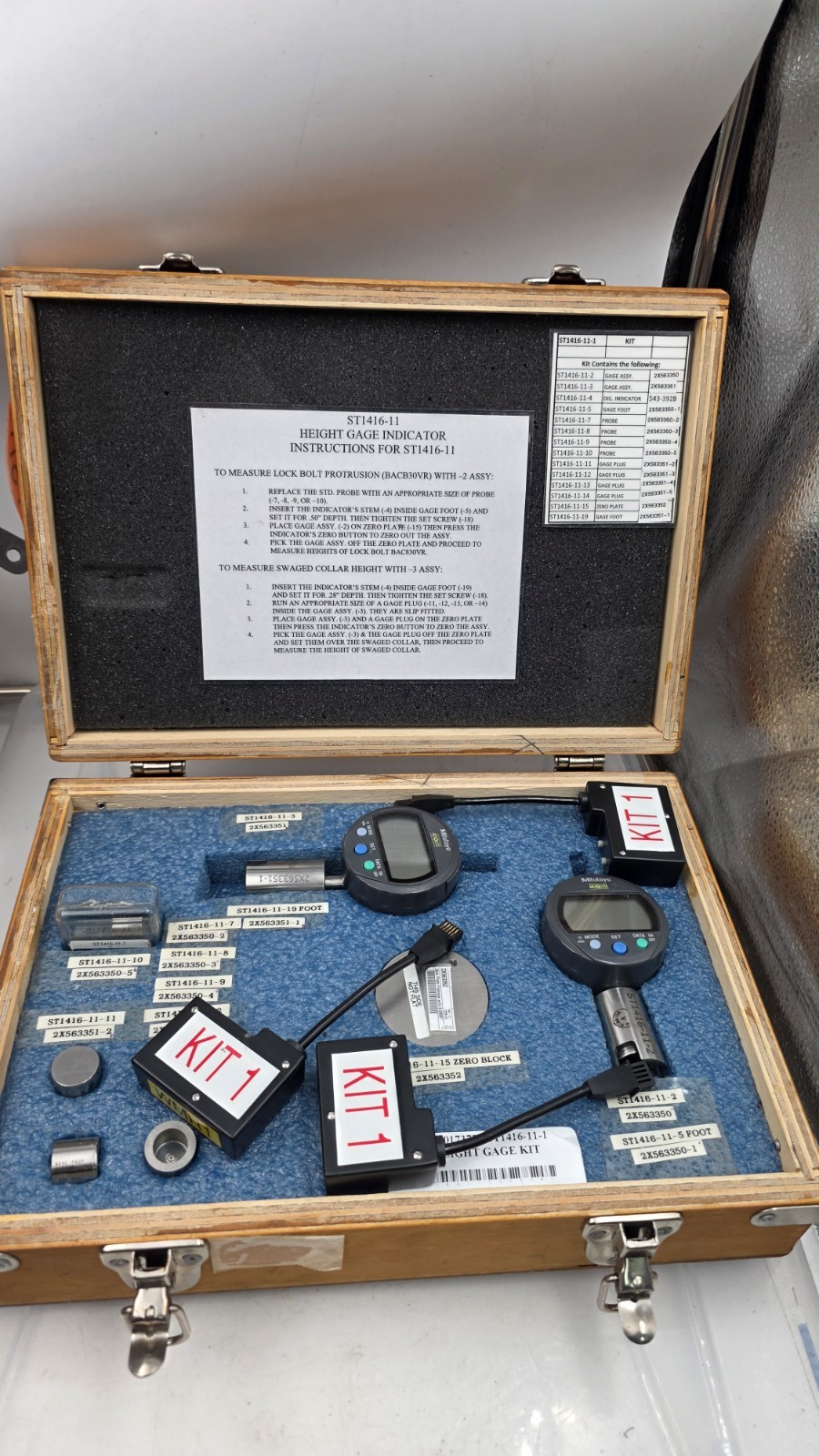 kit 2 Mitutoyo 543-392B Digimatic Indicator, 0-.5″/0-12.7mm Range, .00005″