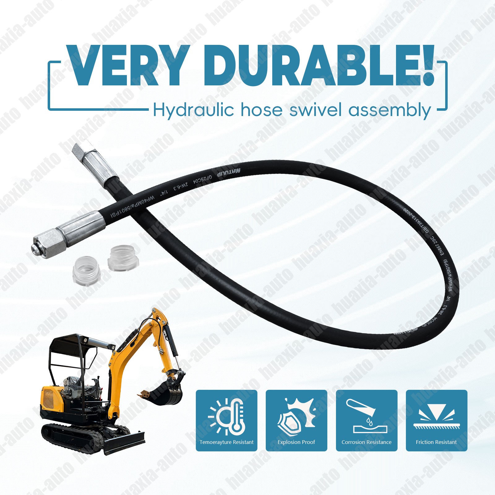 Chinese Excavator 36in Hydraulic Hose (agt).