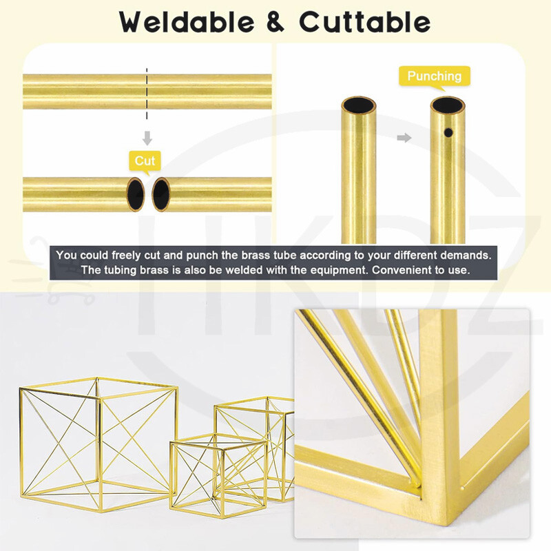 Brass Round Tube OD 1mm 2mm 3mm 4mm 5mm 6mm 7mm 8mm 9mm 10mm -40mm Lengths 300mm