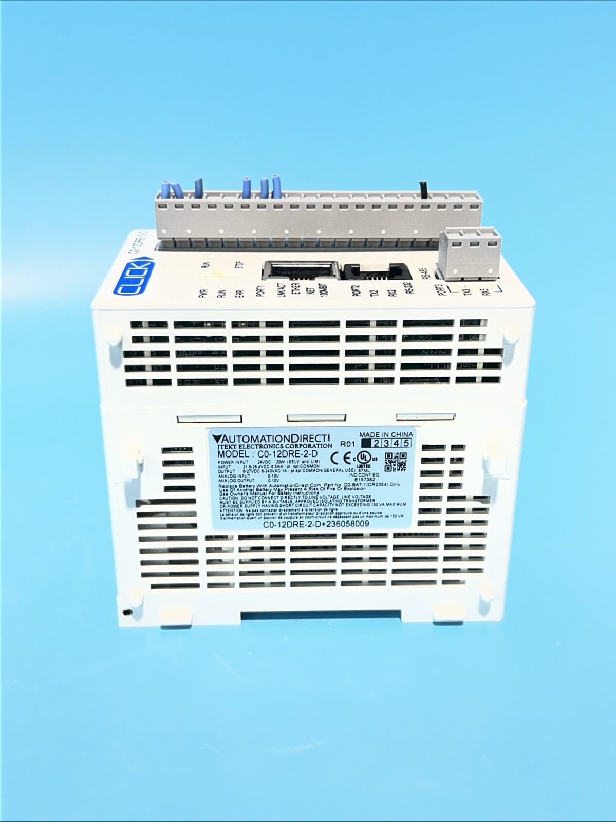AUTOMATION DIRECT C0-10DRE-D / C010DRED ETHERNET ANALOG CONTROLLER CPU 24VDC