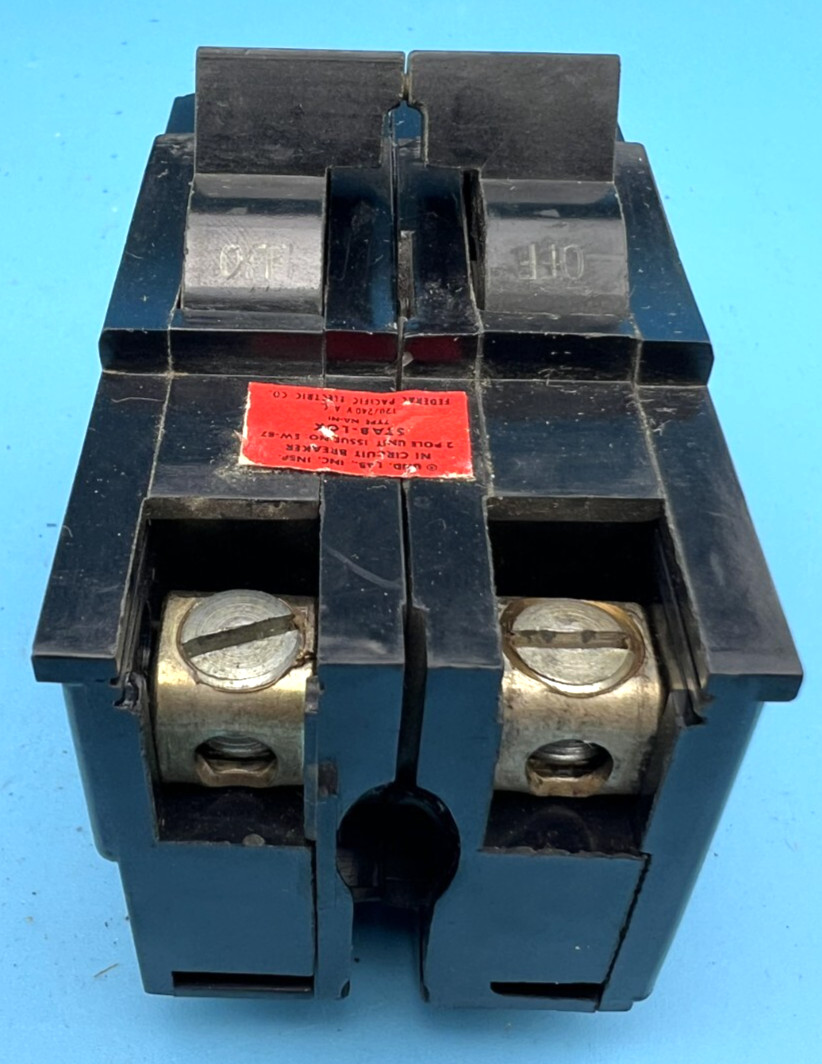 Federal Pacific 70 Amp 2 Pole NA Circuit Breaker FPE 240VAC Stab-Lok NA270 *CHIP