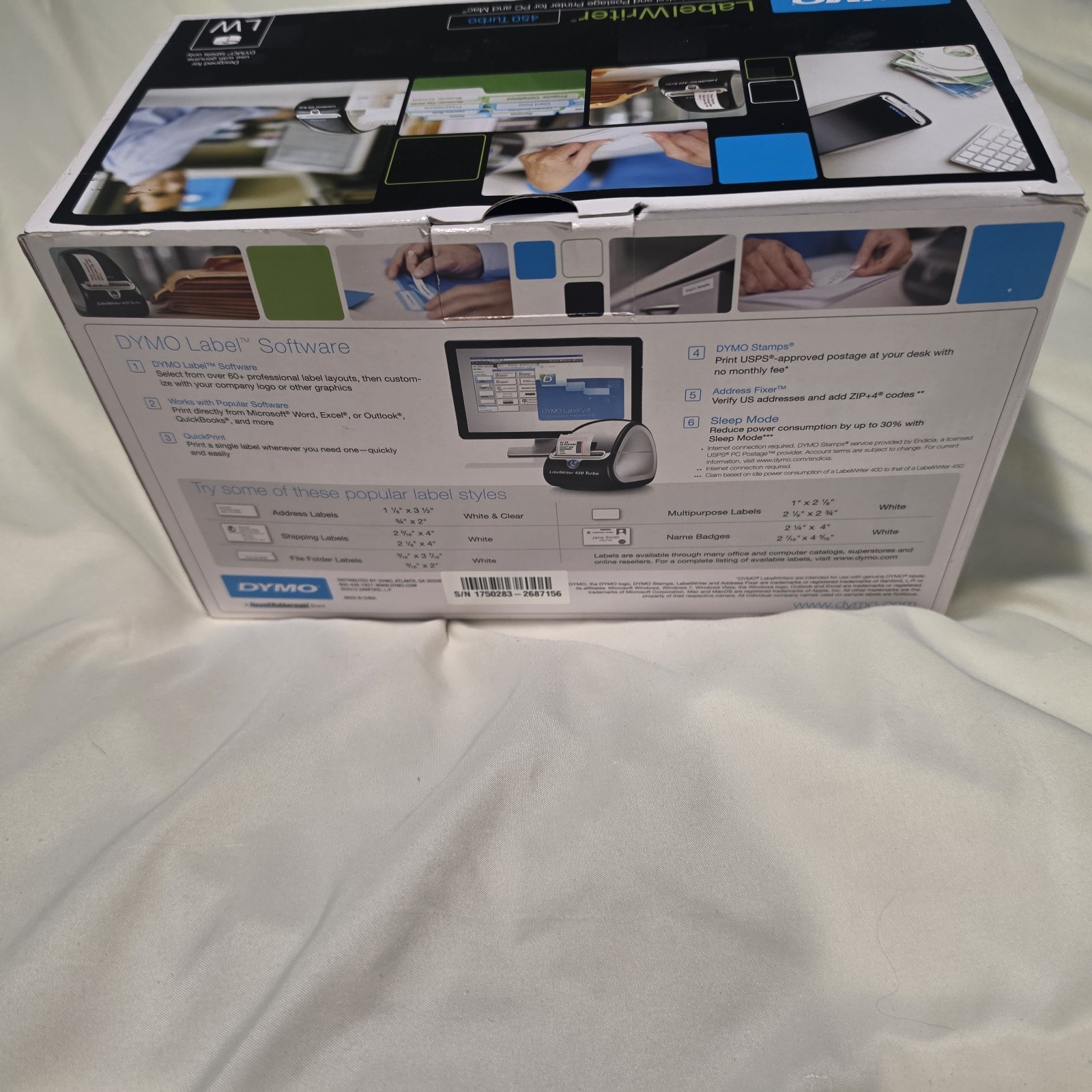 DYMO LabelWriter 450 Turbo High-Speed Thermal Label Printer – Open Box