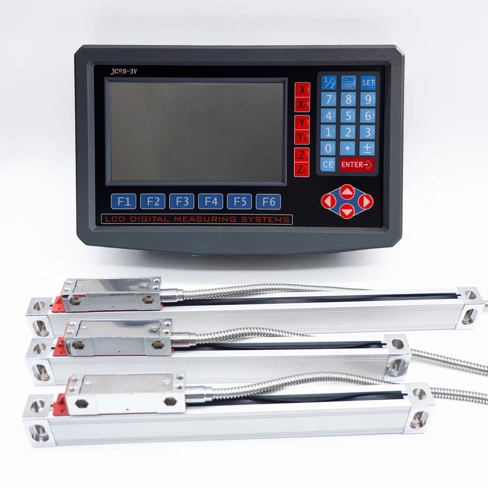 LCD Digital Readout with Precision Linear Scale for Milling Lathe Machine 3 Axis