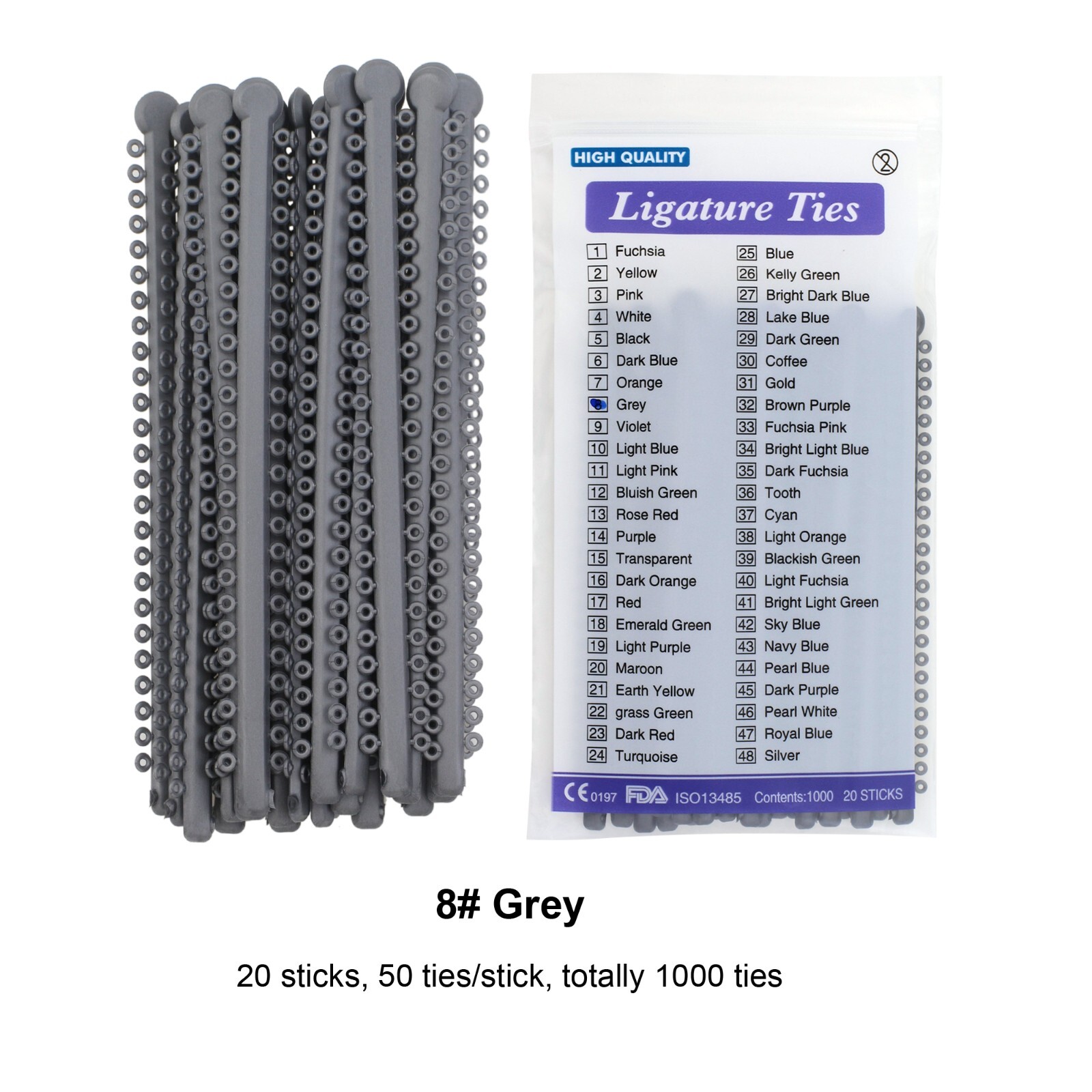 1000pcs Dental Orthodontic Ligature Ties Elastic Rubber Bands Braces ortodoncia