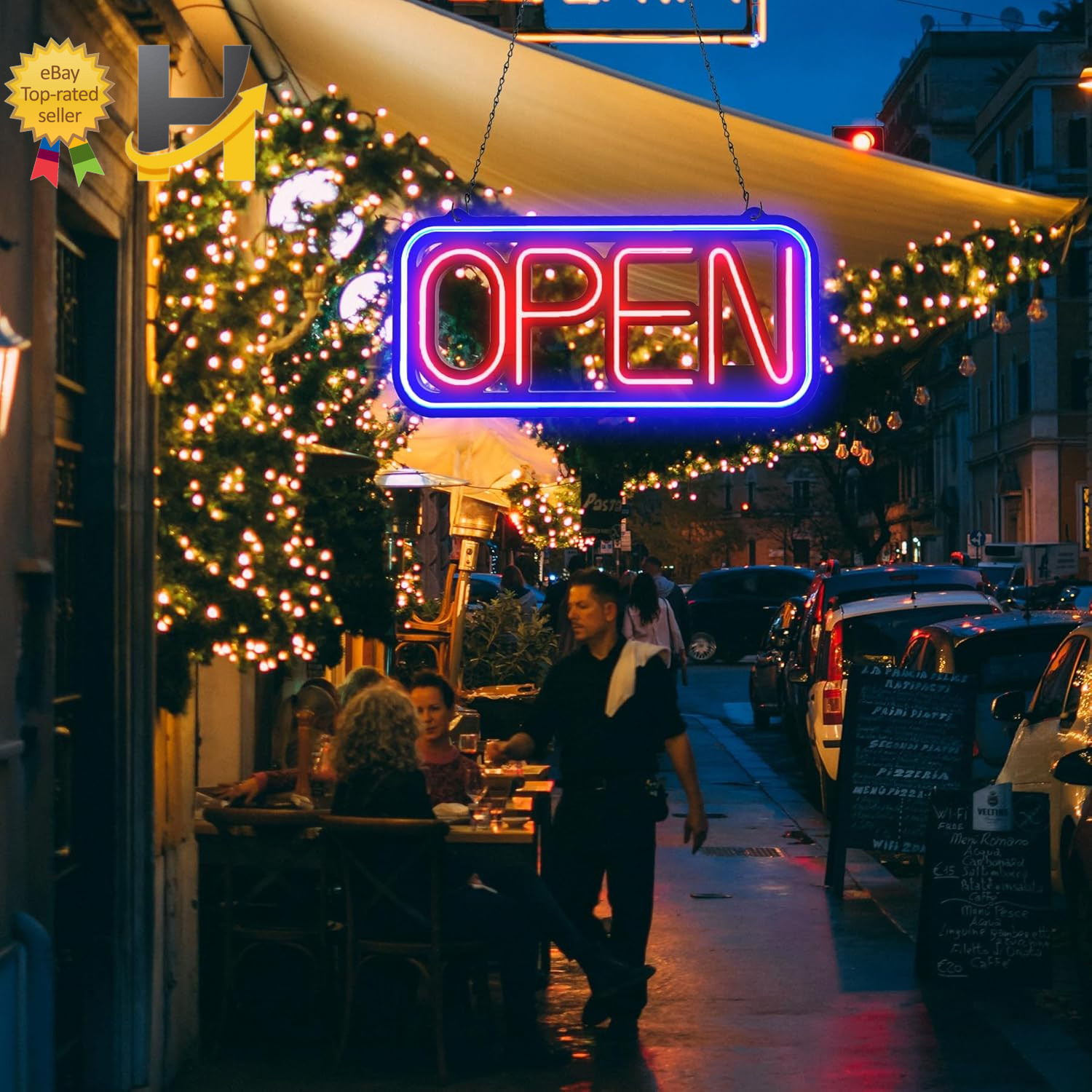 Open Signs for Business 32X16 Inch Large Bright Open Sign Neon Led Lighted