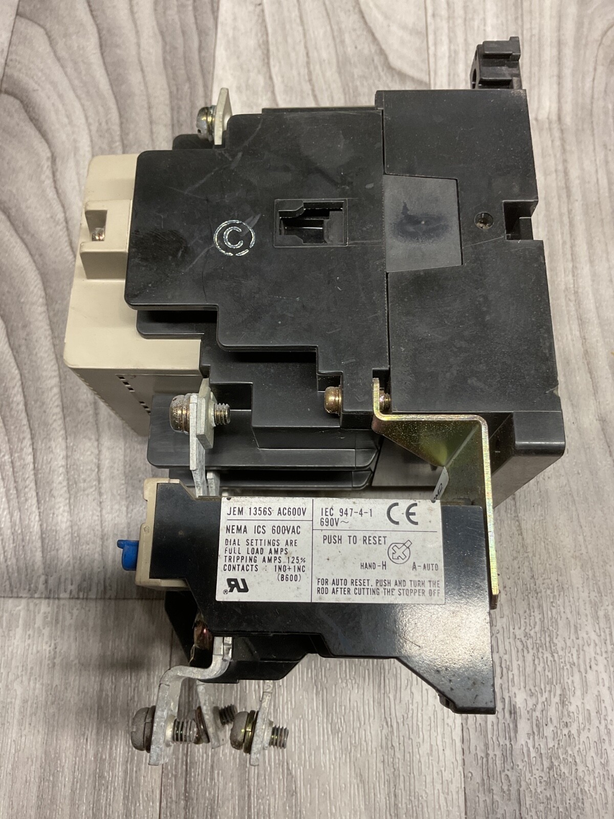 MITSUBISHI MAGNETIC CONTACTOR S-K95 W/ OVERLOAD RELAY TH-K60TAKP #4004E140PR6