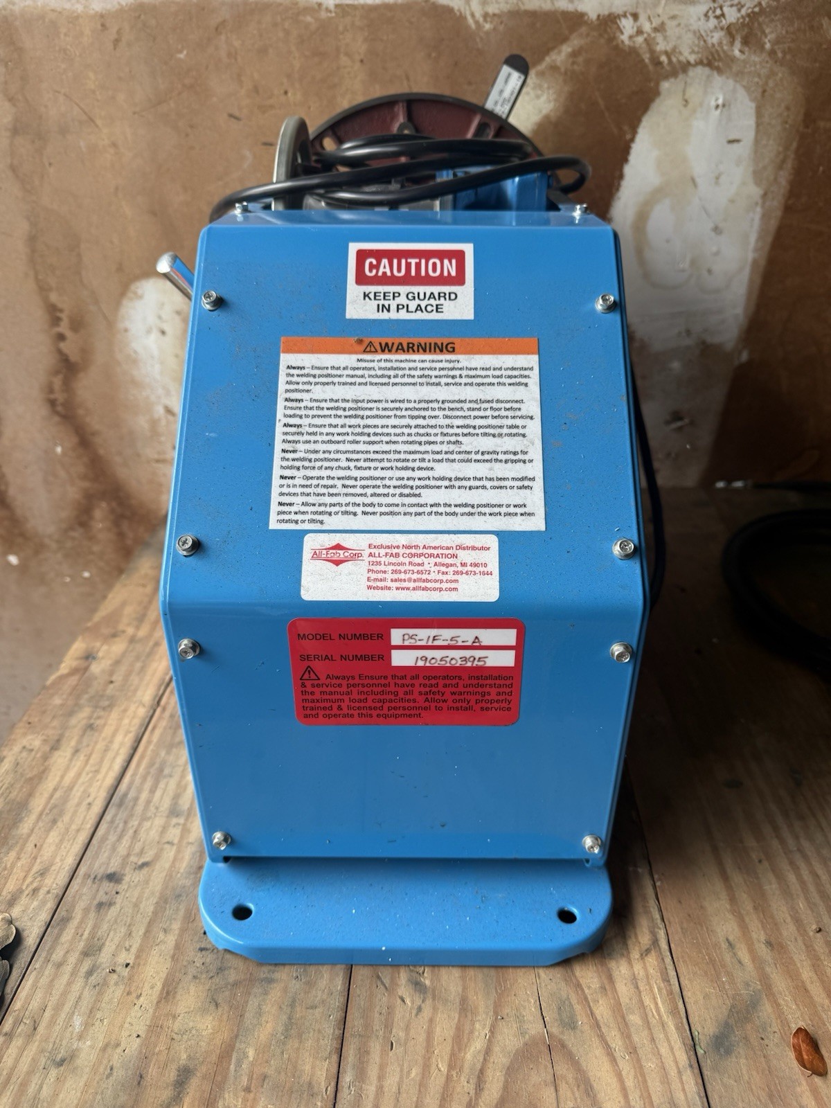 All-Fab Model PS-1F-5-A Welding Positioner with WP-200 Chuck