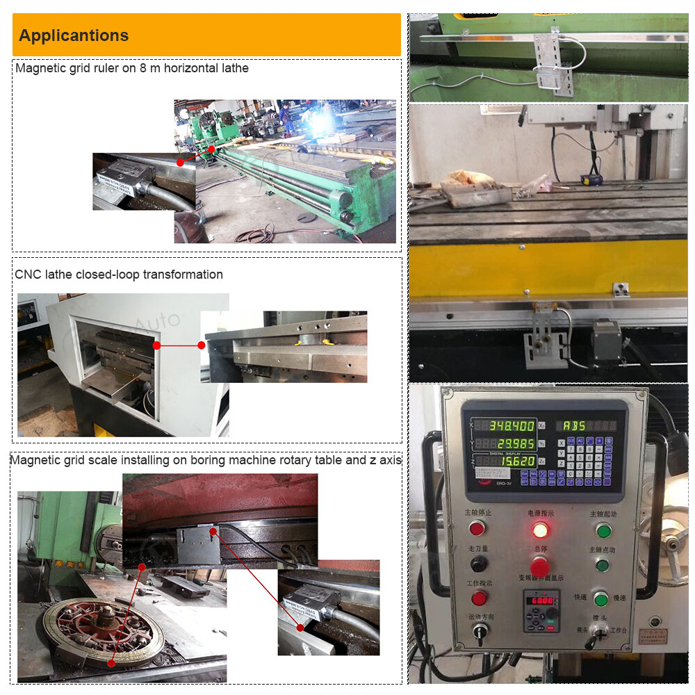TOAUTO 5um Magnet Linear Scale DRO Digital Readout 100mm-6000mm Read Head CNC