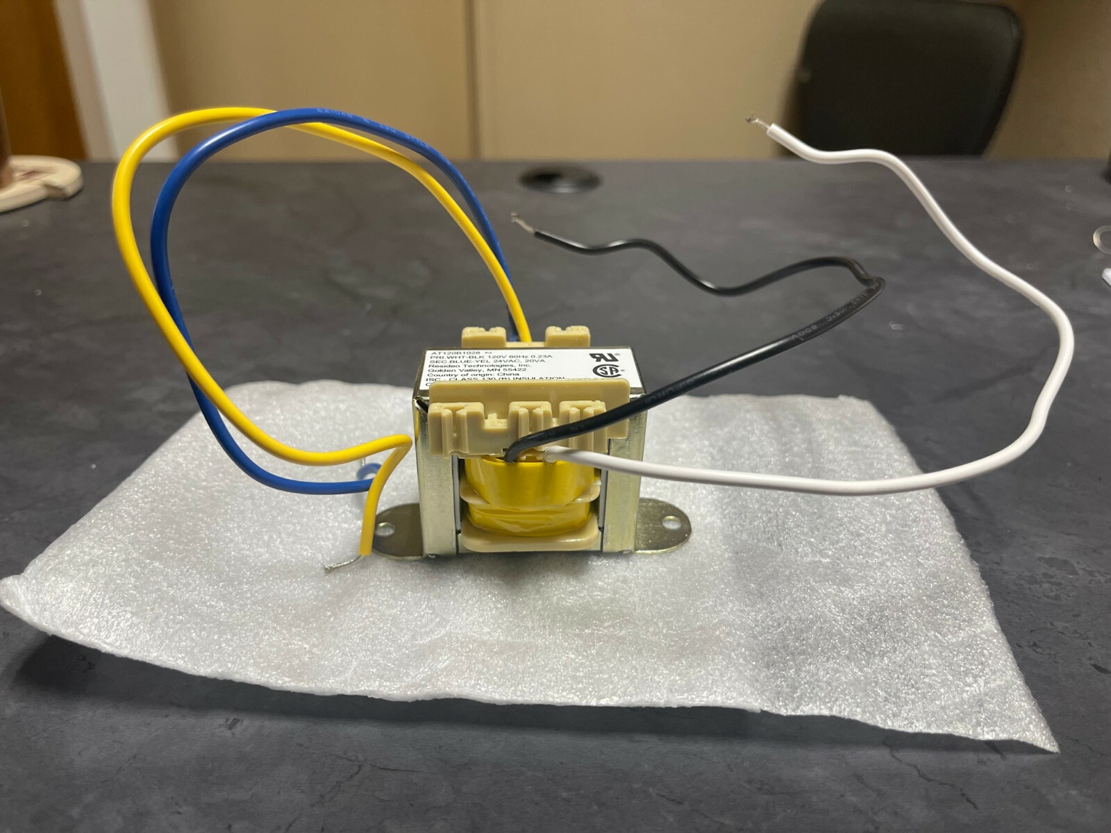 Honeywell Transformer Foot Mounted 120 Vac Transformer with 9 in. Lead Wires
