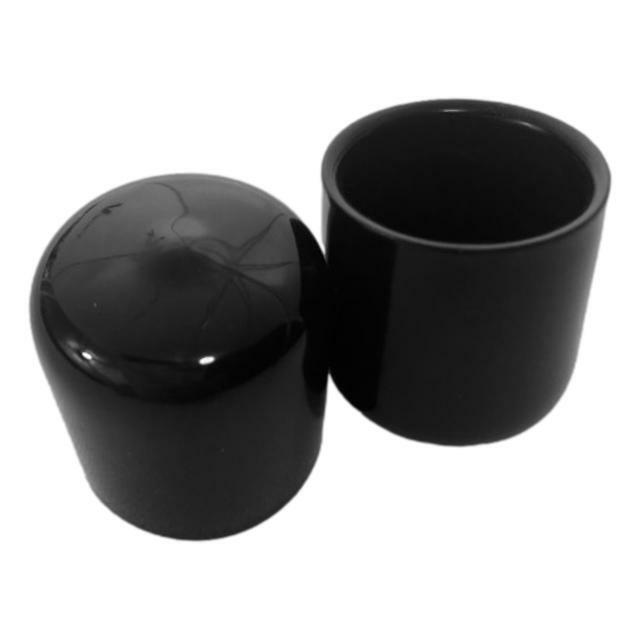 Round Dust Cap Cover 1-1/2″ Black Vinyl For Tube Pipe Wood Plastic Soft Flexible