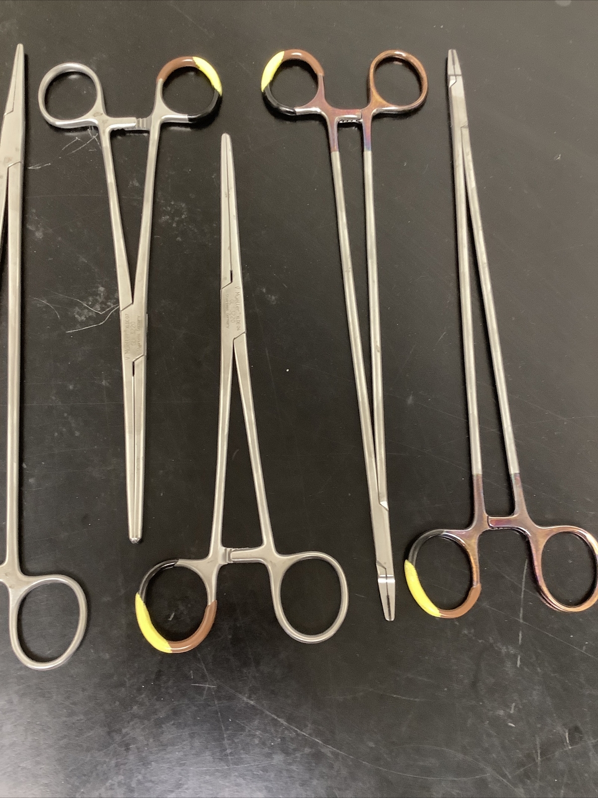 Lot Of 10 Needle Holders V. Mueller/Codman/ValveGate Straight Teeth