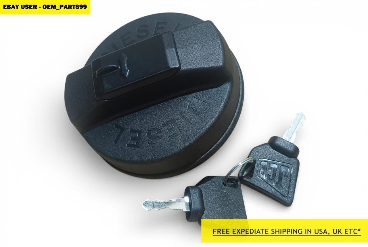 Genuine JCB Diesel Filler Cap W. 2 Keys (Part# 332/F4780 331/11403 701/45501)