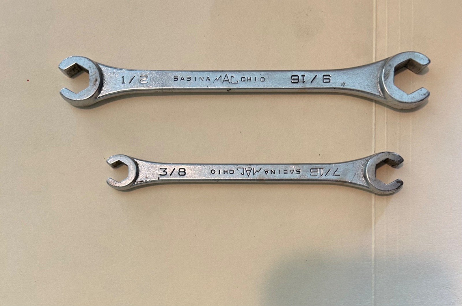 MAC Tools OB1214 3/8″ and 7/16″ OB1618 1/2″ and 9/19″ Line Wrenches – USA