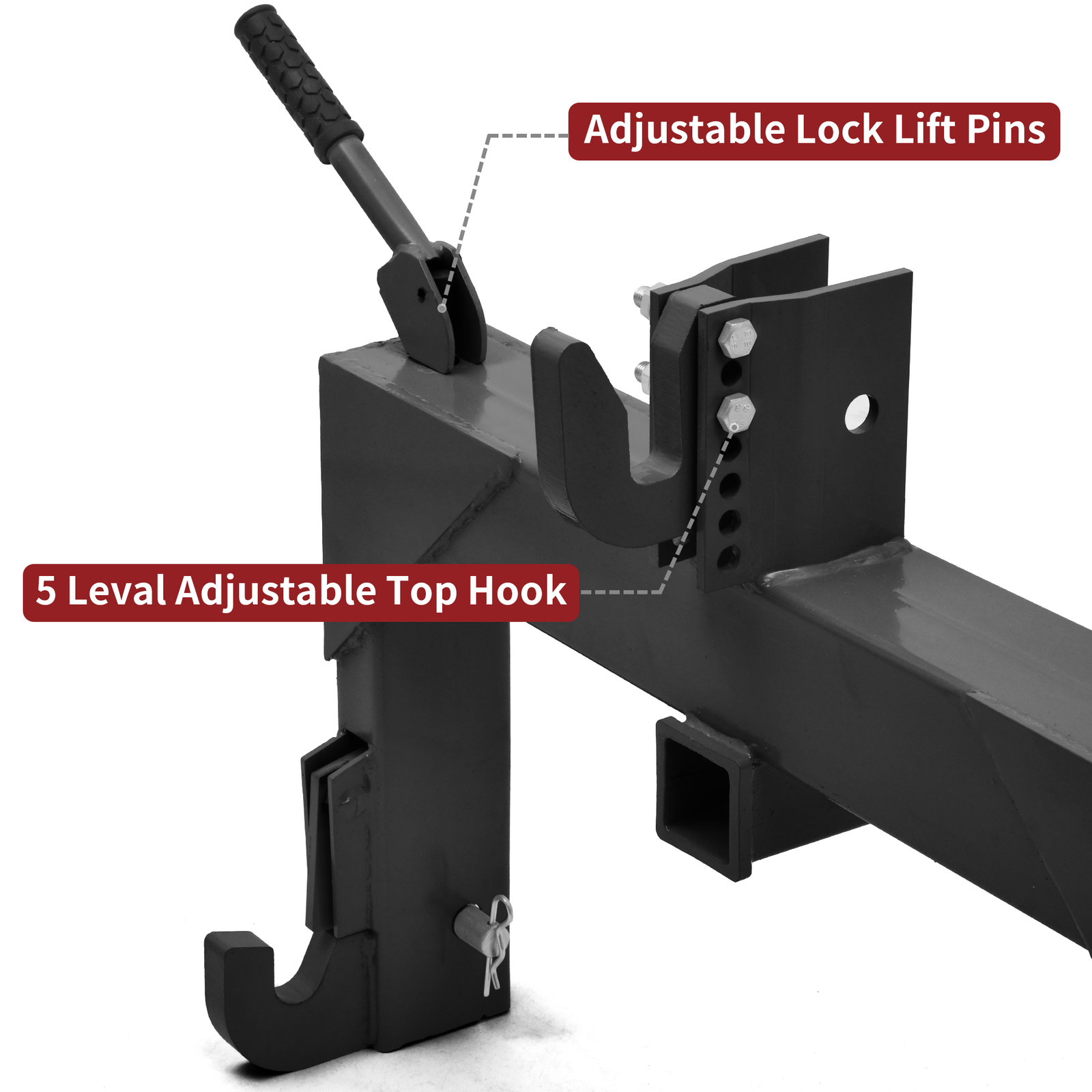 3-Point Quick Hitch Adapter for Category 1 & 2 – Attachment for Tractor Steel