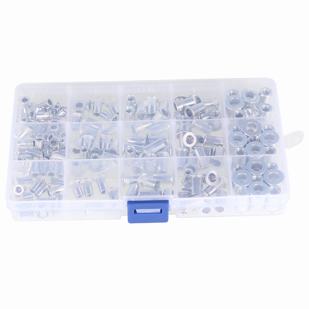 Sliver 150 Pack Aluminum Rivet Nut Kit Rivnut Nut Standard Inch SAE Rivnut