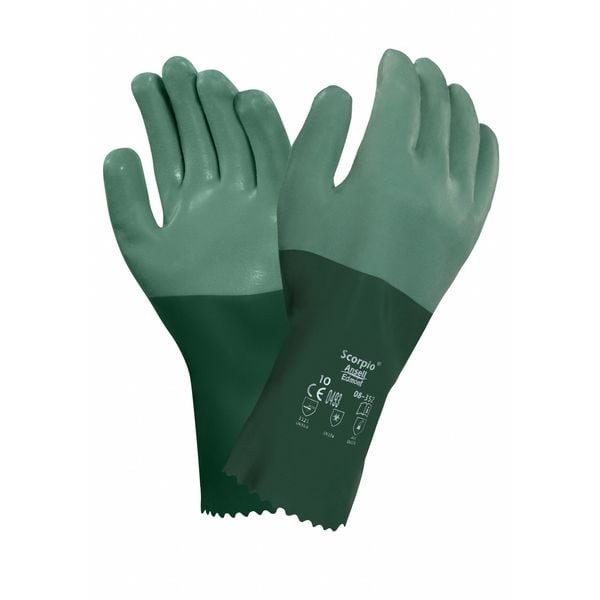 Ansell 08-352 Alphatec(R) 08-352 Chemical Resistant Gloves, Neoprene, 12 In L,