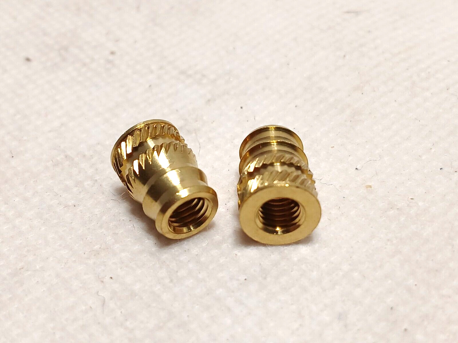 100 pcs #10-32 Brass Threaded Tapered Heat-Set Inserts for Plastic 3D Printing