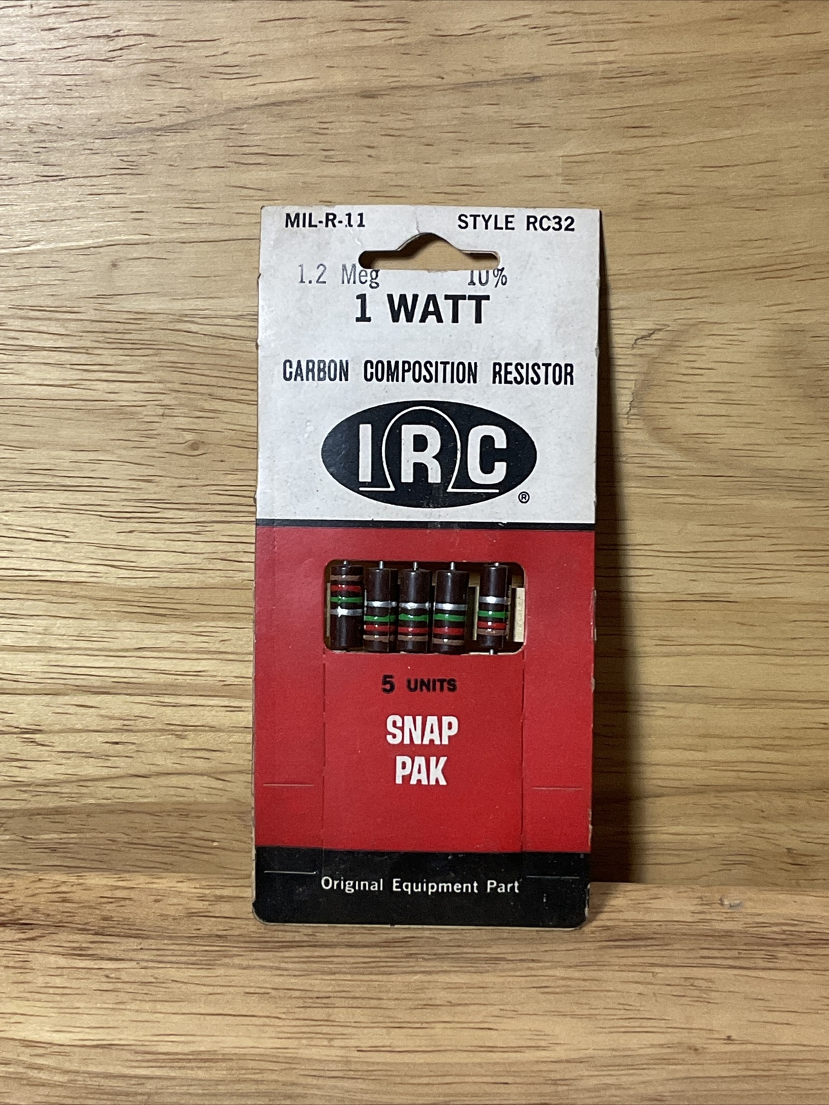 Vintage NOS IRC 1.2 Meg Ohm Resistor 1W Watt 10% Carbon Comp Mil-R-11 Style RC32