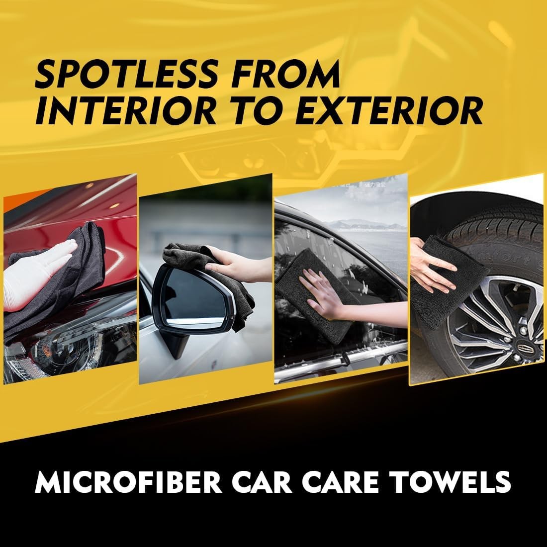 Microfiber Cleaning Cloth 12 Pack – Ultra Absorbent, Lint Free Streak Free Tow