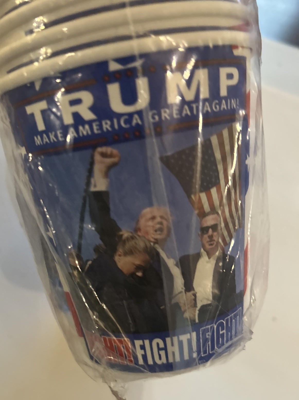 Trump Design Disposable Paper Coffee Cups (10 OZ, 50 Count) For Hot Or Cold