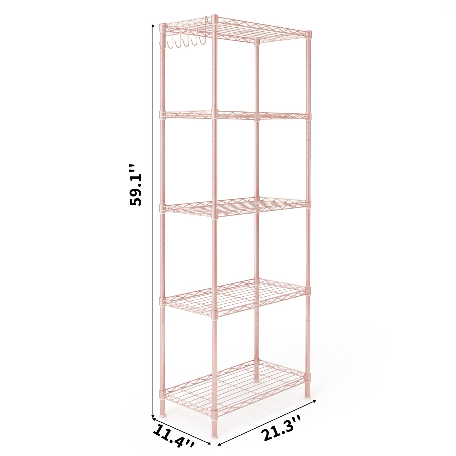 54x29x150cm 5-Layer Iron Adjustable Display Retail Rack Adjustable Shelf