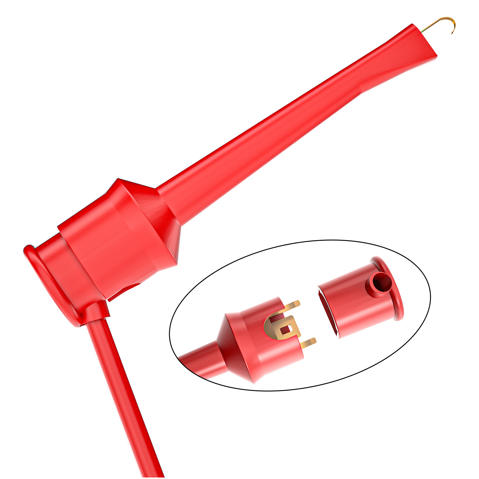Banana to Hook Test Leads 10PCS 4mm Stackable Banana Plug to Test Hook Clip