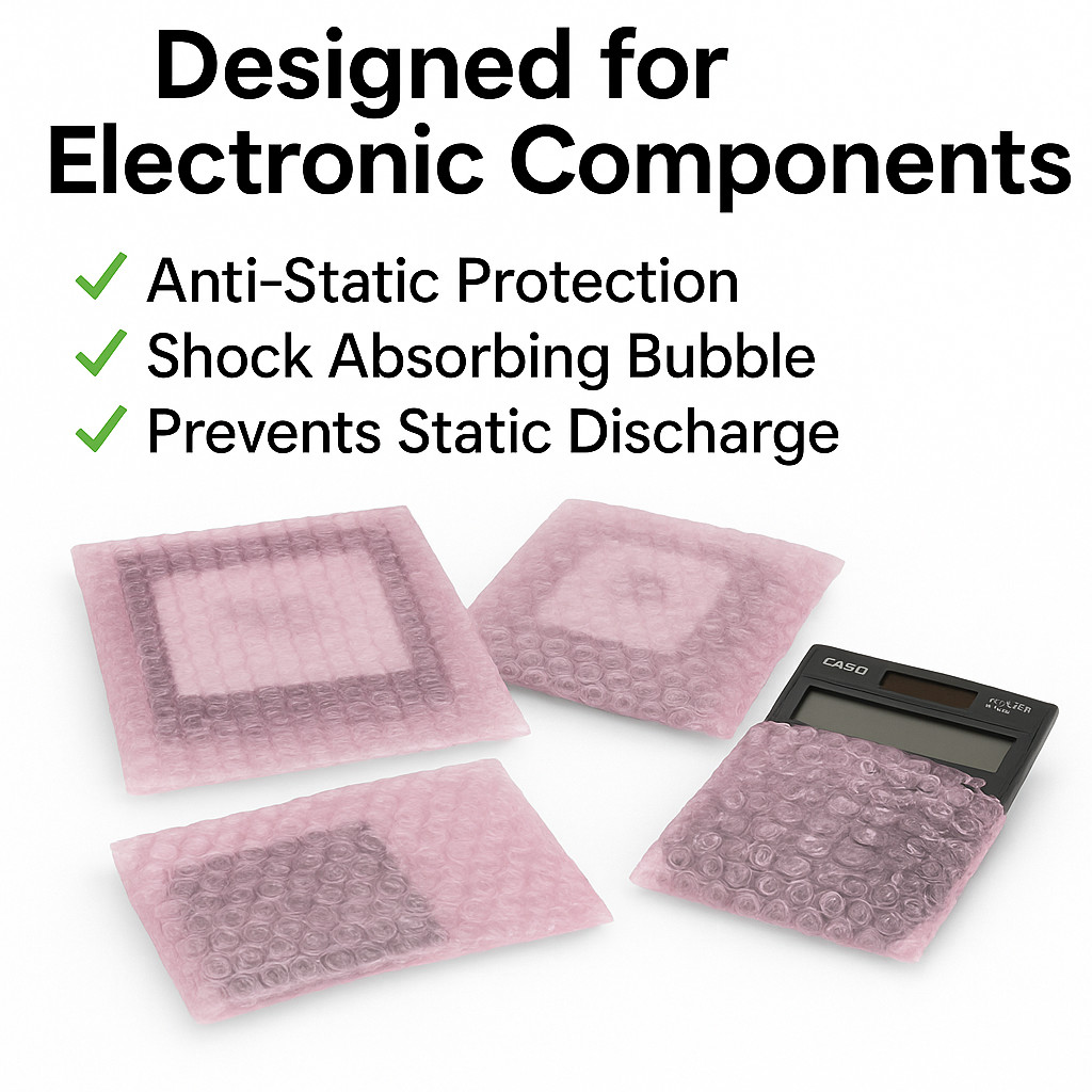 4×5.5 Anti-Static Bubble Out Pouches Bags Wrap Cushioning Self Seal
