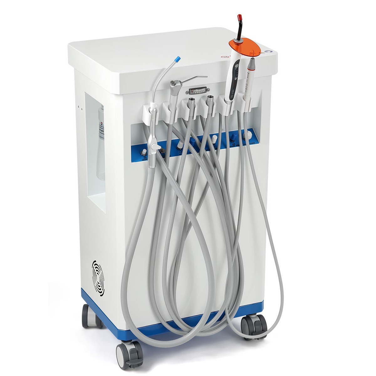 Portable Dental Mobile Delivery Unit with Air Compressor Curing Light Scaler