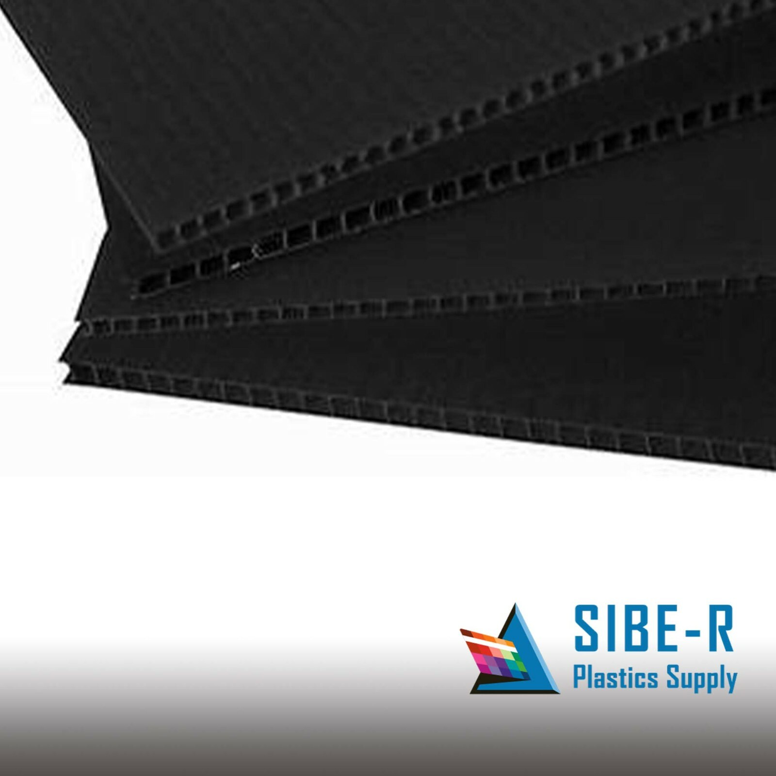(2 Pack) BLACK CORRUGATED BLANK SIGN SHEET 4MM X 48″ X 24″ HORIZONTAL SIGNS