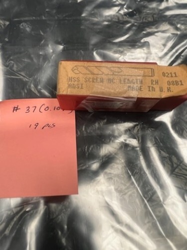 Lot of 88 HSS Screw Machine Sizes as listed