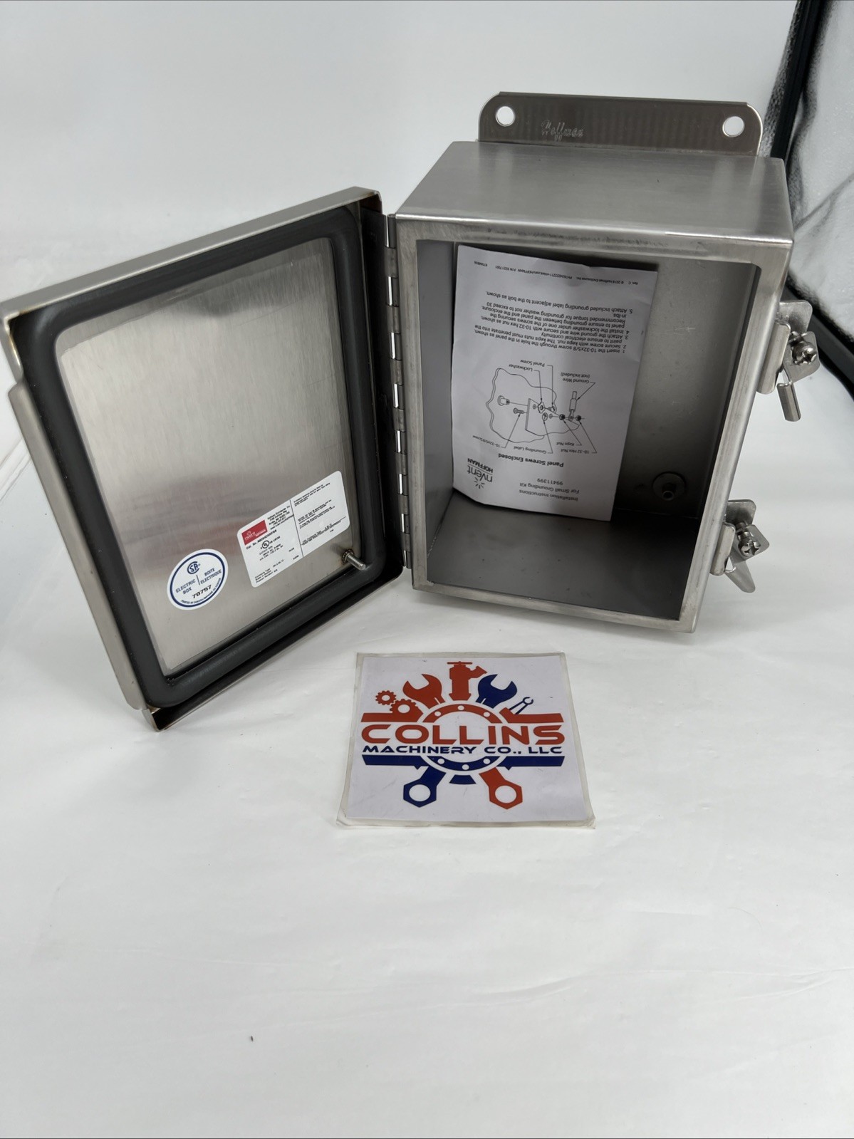 Nvent Hoffman A8064CHNFSS, SS JIC BOX, Type 4X, 8x6x4, Stainless 304, NEMA 3RX