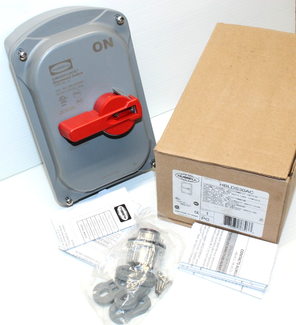 Hubbell Wiring Device-Kellems Hblds30ac Disconnect Switch, Nonfusible, 3Pst,