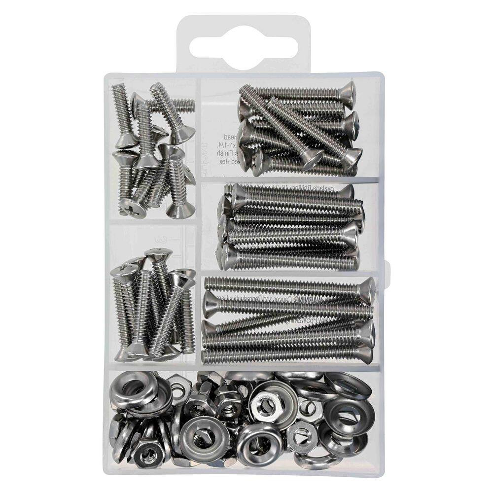 Stainless Steel Oval Head Phillips Machine Screw Assorted Kit (106-Pack)