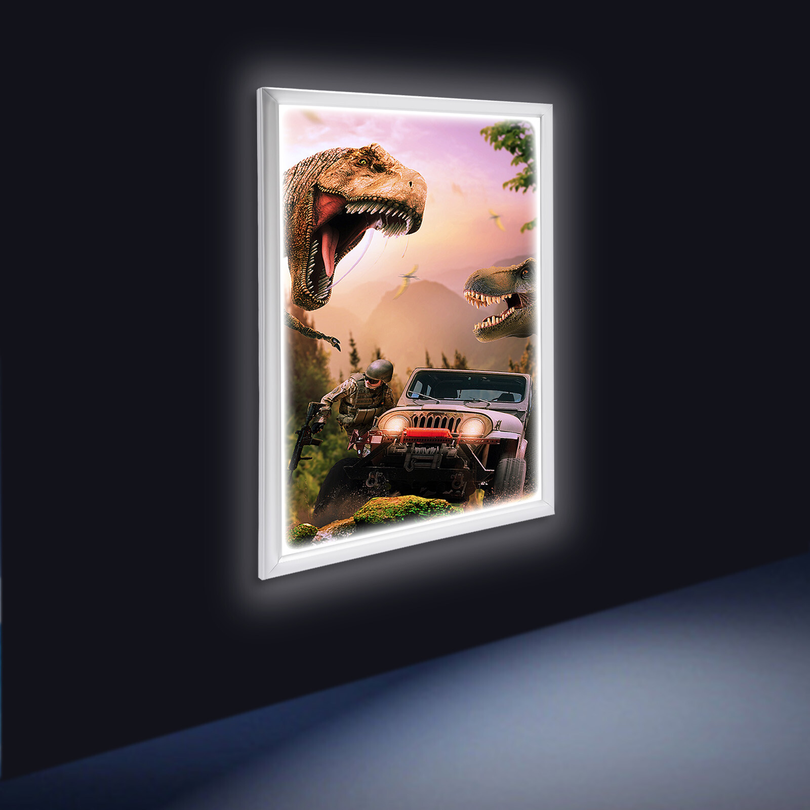 18×24″ LED Backlit Movie Poster Art Picture Frame Light Box Advertising Display