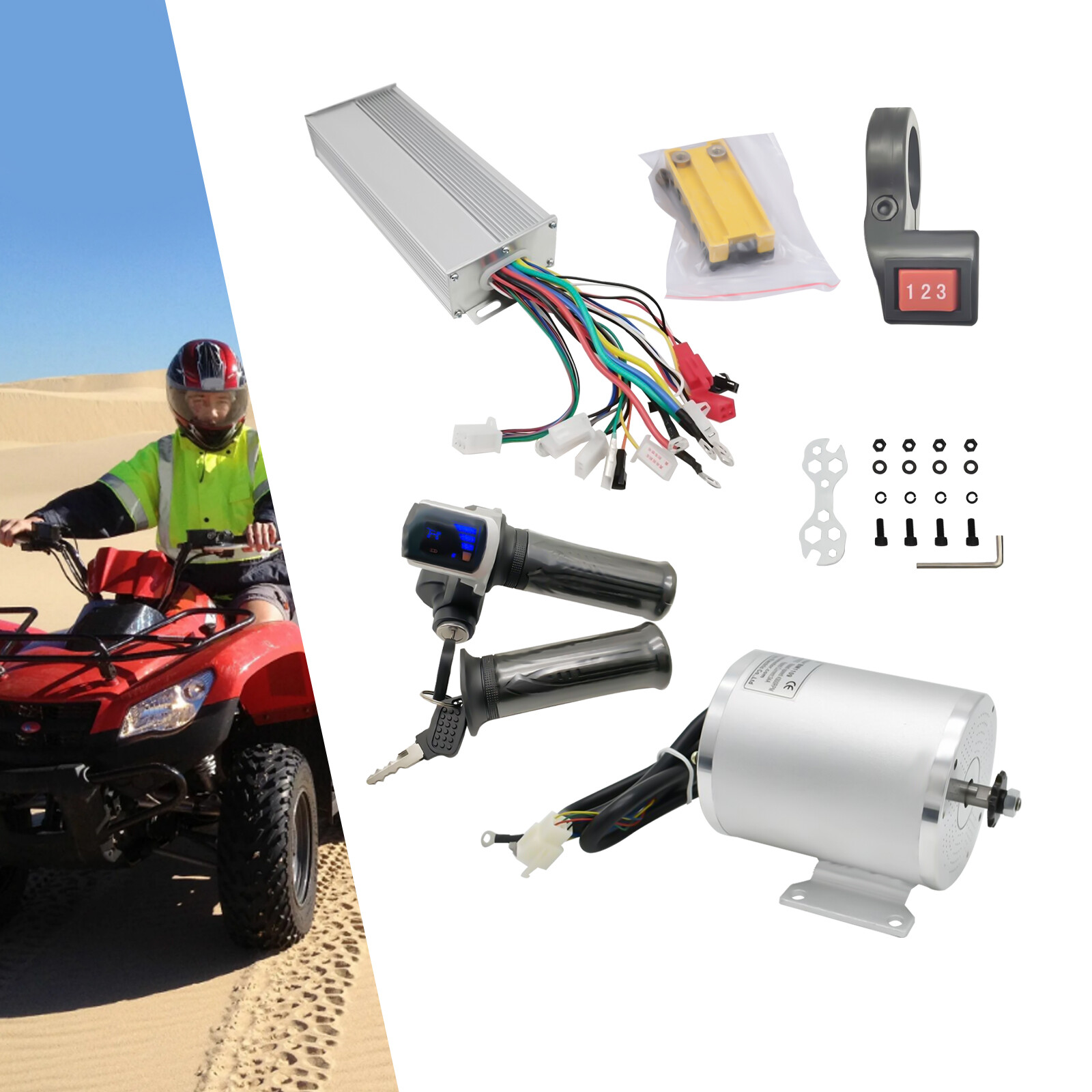 48V 2000W Electric Brushless Motor Conversion Controller Kit For Go-kart Scooter
