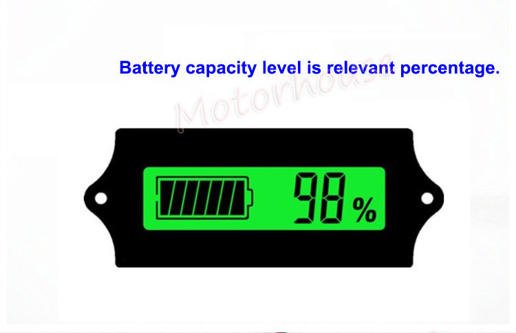 LCD Lead Acid LiFePO4 Lithium Li-ion Battery Volt Meter Capacity Level Indicator