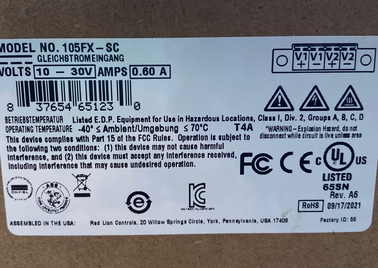 Red Lion Controls 150FX-SC Industrial 4-Port Ethernet Switch