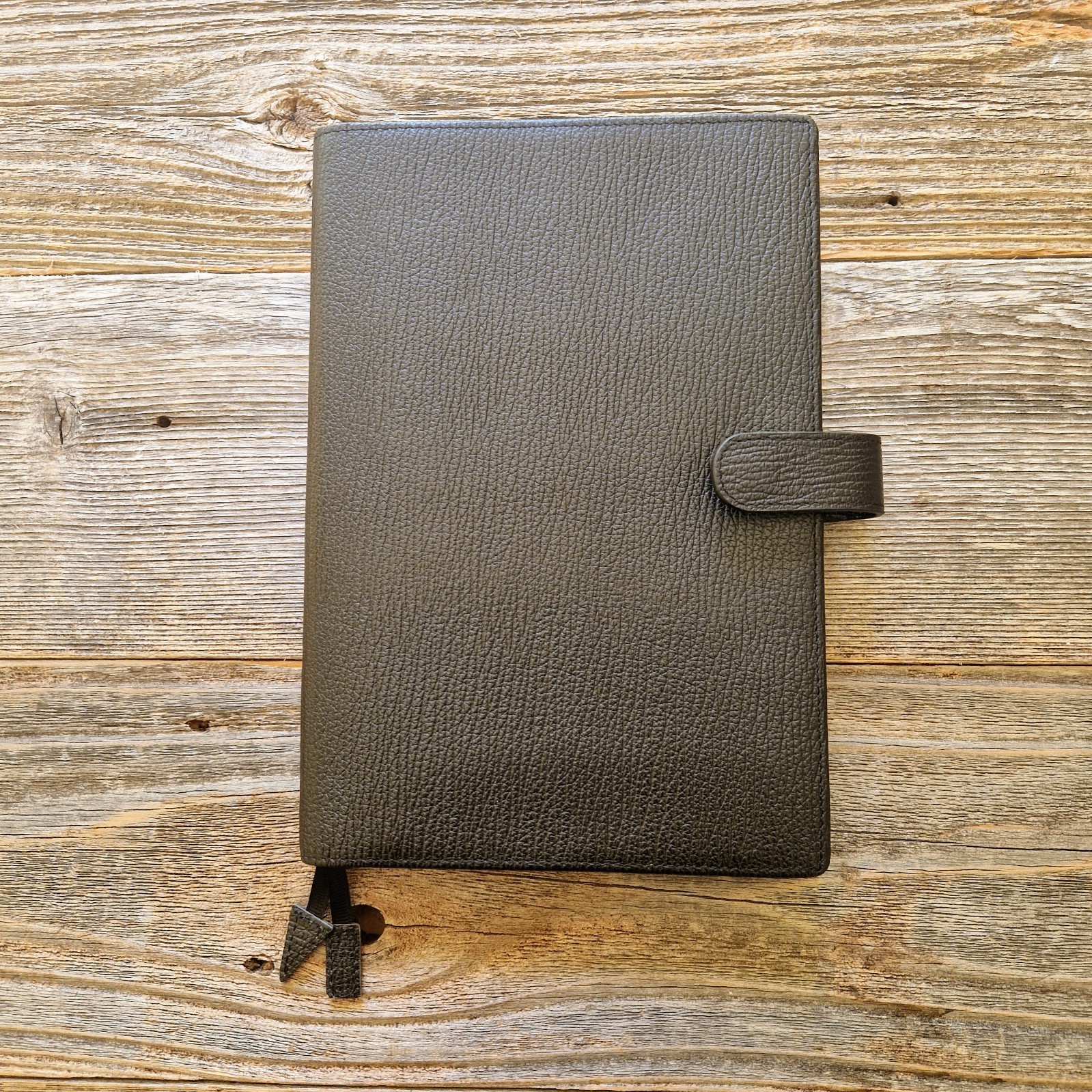 Fabriano A5 Leather Writing Case w/ Notepad | Black Leather Portfolio