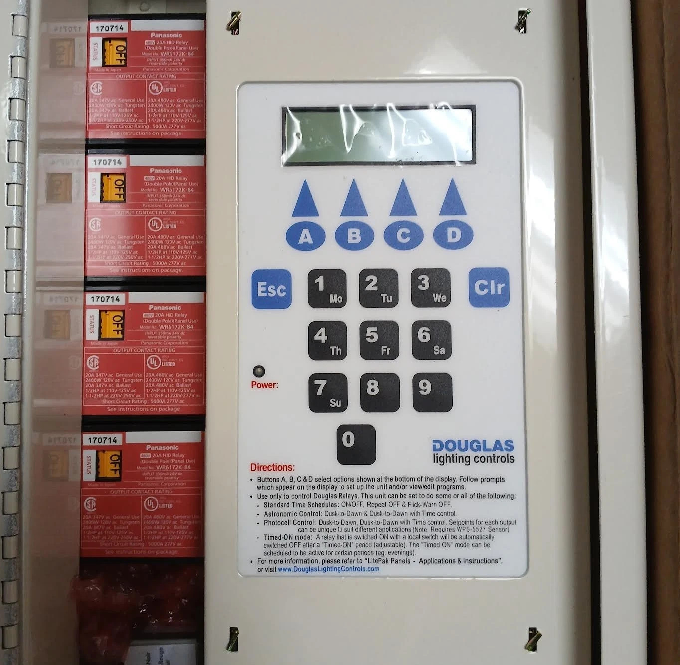 Douglas Lighting Controls LitePak-16 Control Panel Wpak16-3352
