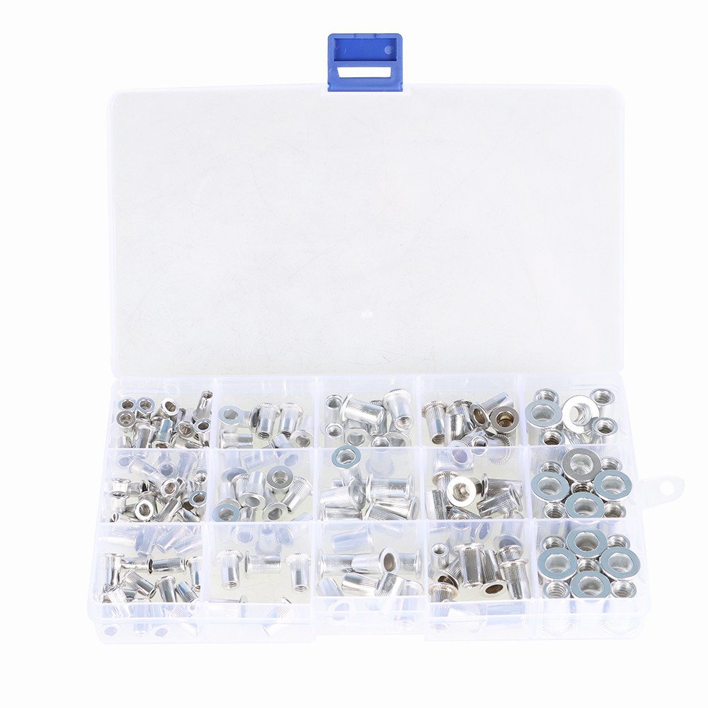 Sliver 150 Pack Aluminum Rivet Nut Kit Rivnut Nut Standard Inch SAE Rivnut