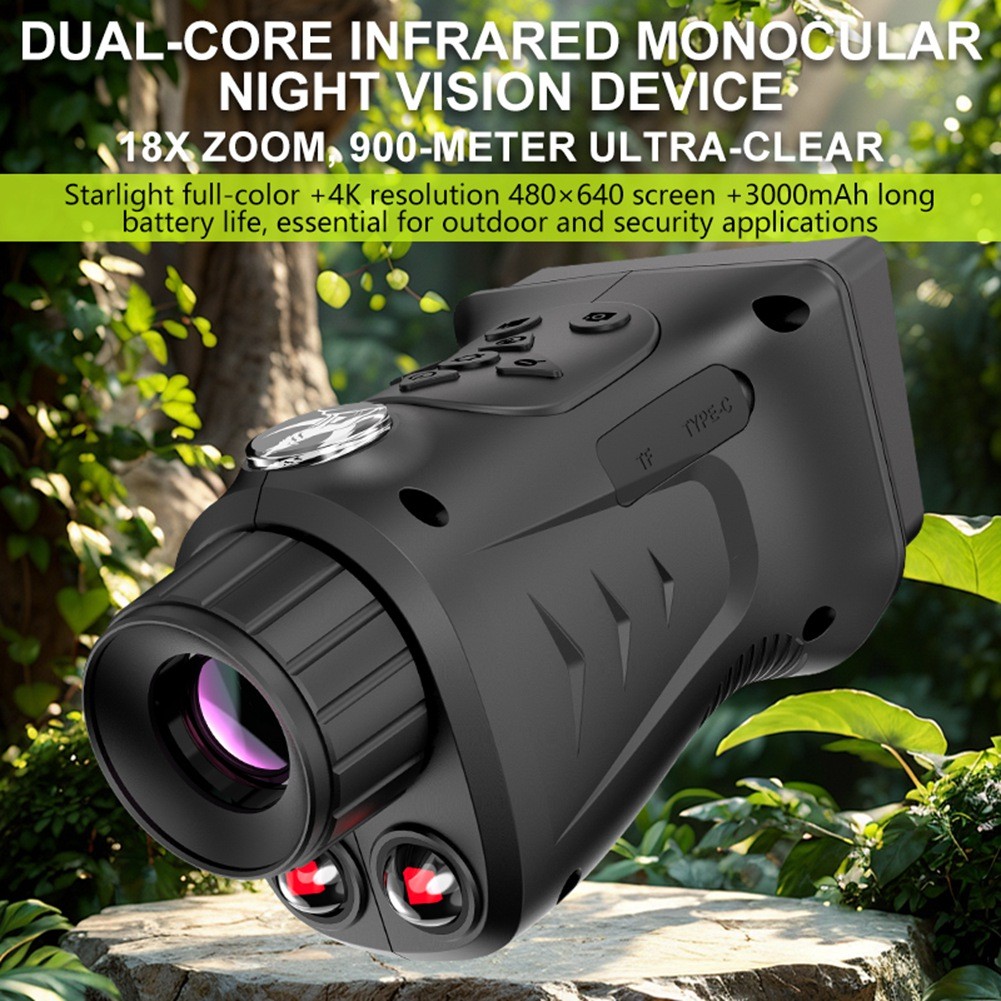4K Night Vision Monocular with Rechargeable, 18x Digital Verg4693